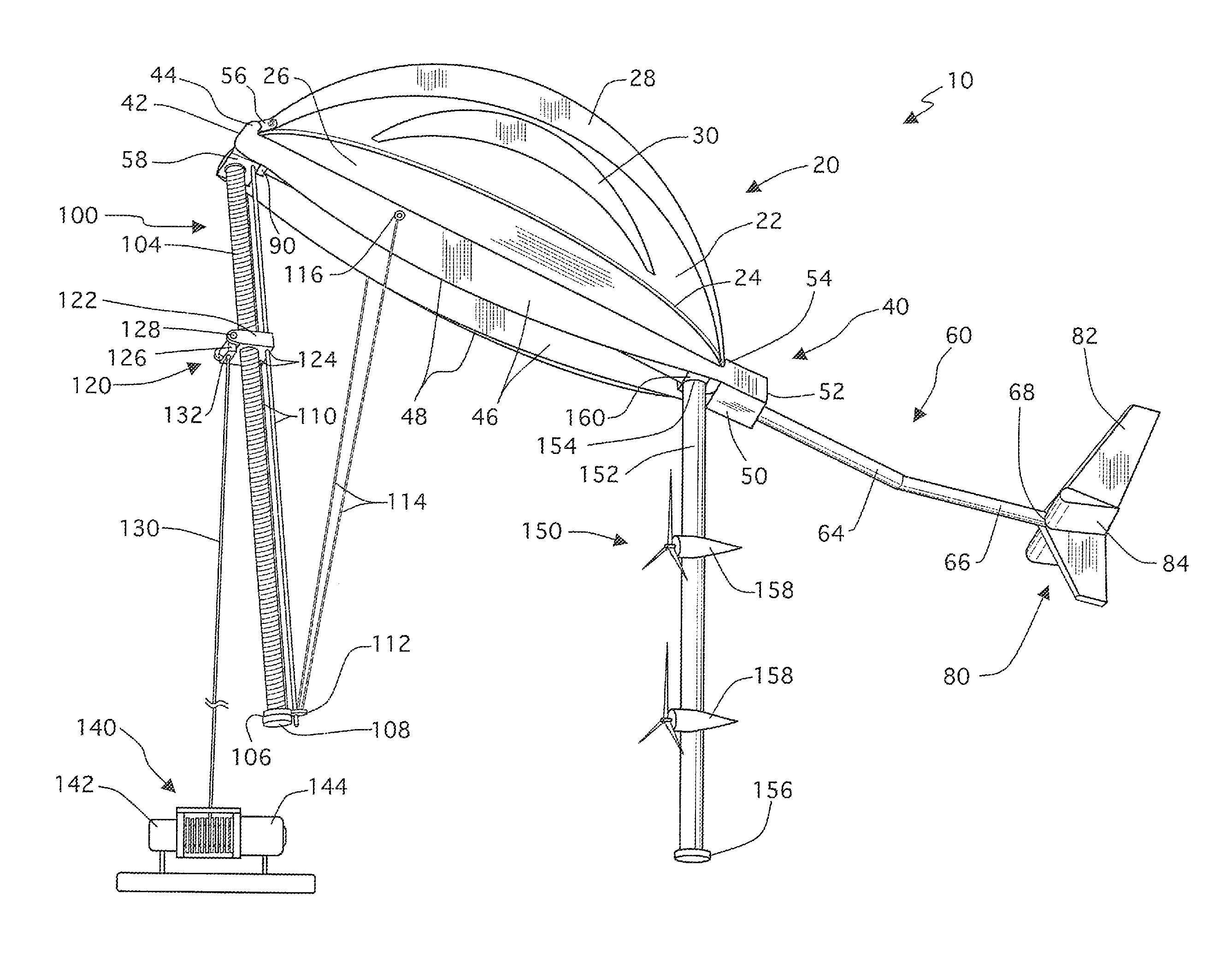 Vertically stable aerial platform