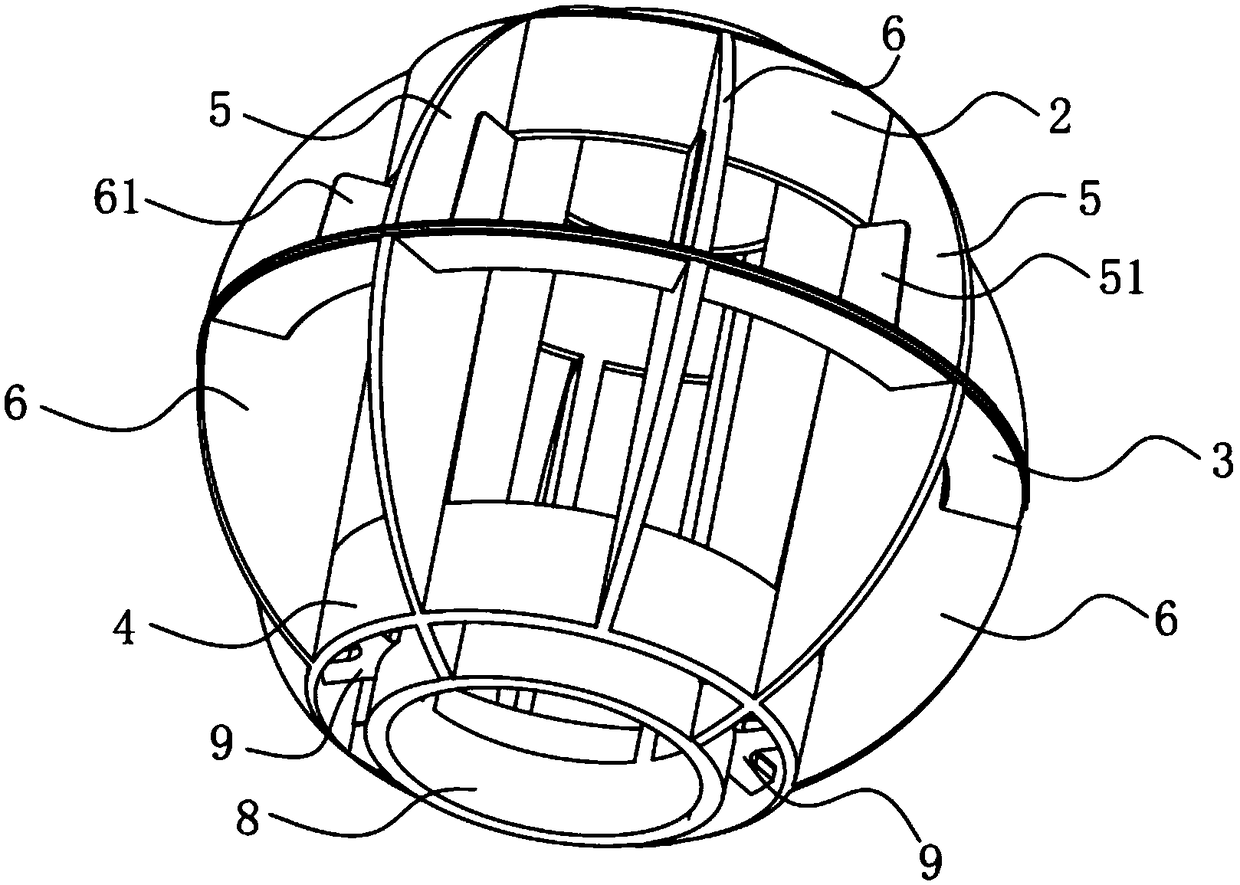 Non-metal explosion-proof ball