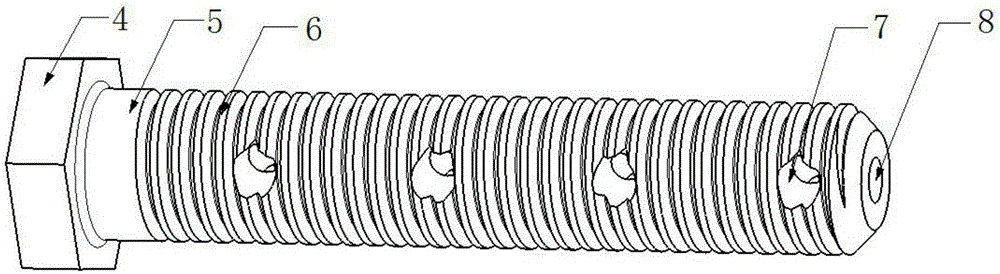 Multi-interlayer detachable pin locking thread assembly for blind hole and locking method