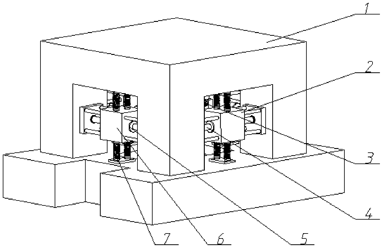 Ocean platform vibration absorbing energy feedback device based on nonlinear energy sink