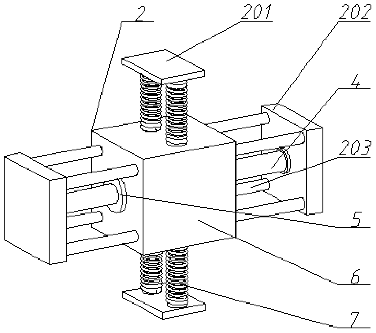 Ocean platform vibration absorbing energy feedback device based on nonlinear energy sink