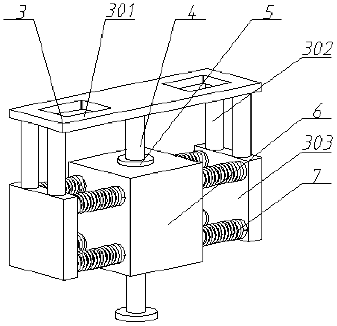 Ocean platform vibration absorbing energy feedback device based on nonlinear energy sink