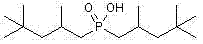 Method for synthesizing bis(2,4,4-trimethylpentyl) phosphinic acid with double initiators