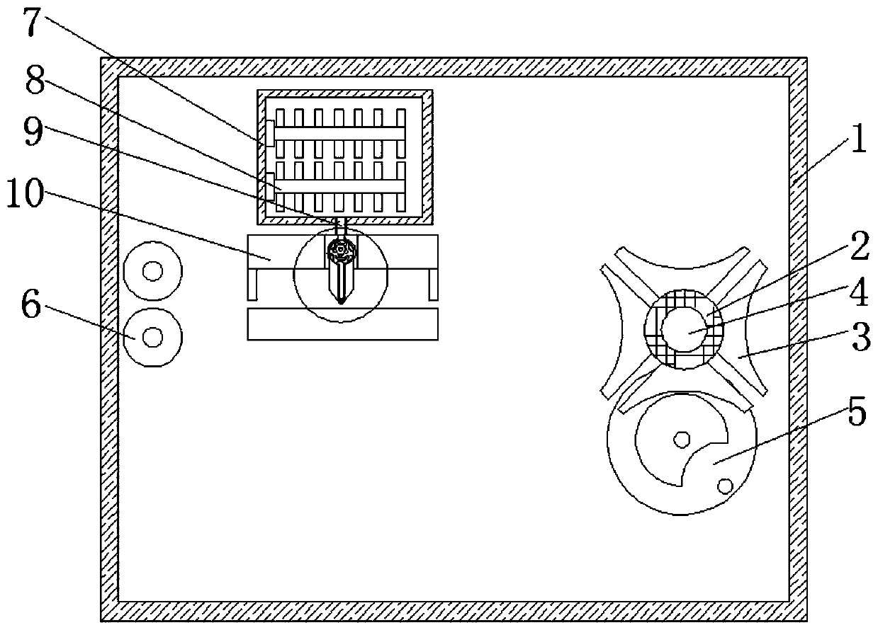 Automatic loading and drying printing device for shoe upper fabric producing