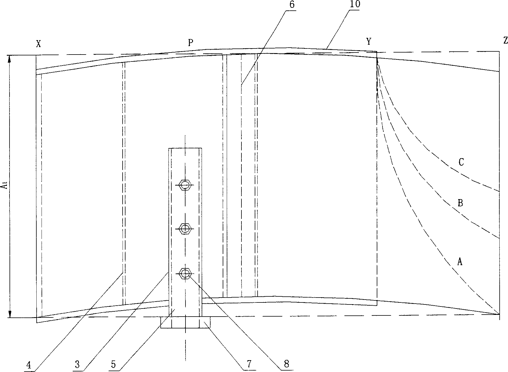 Axial type energy-saving fan blade for extrusion and cutting process