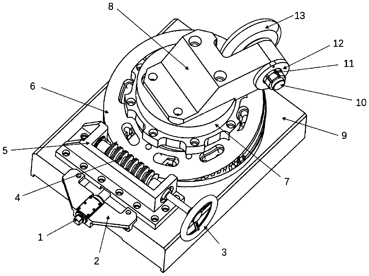 Spinning wheel angle adjusting device used for paired wheel spinning equipment