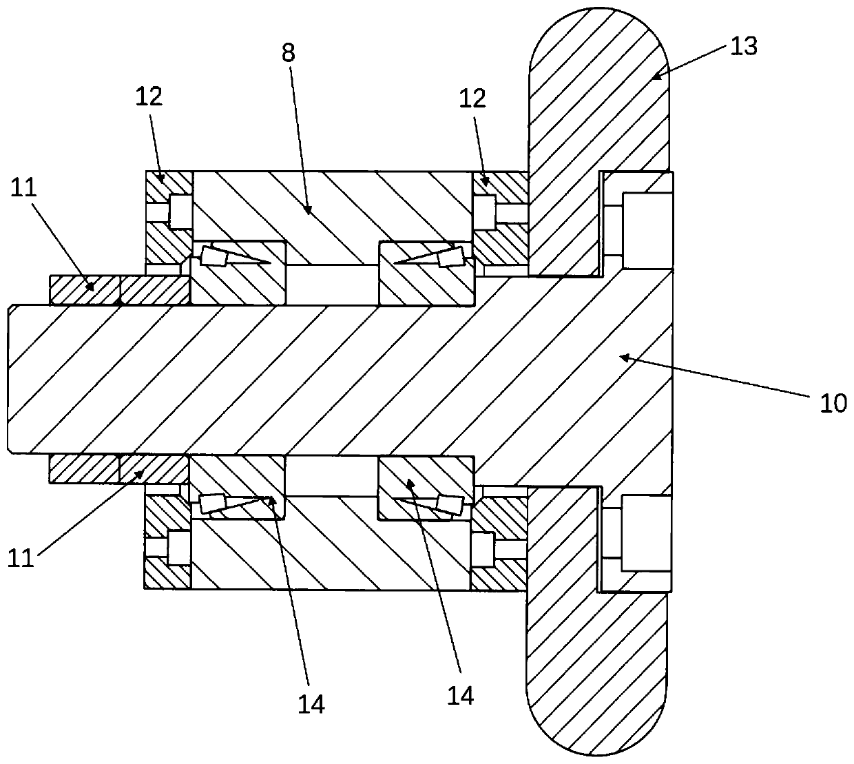 Spinning wheel angle adjusting device used for paired wheel spinning equipment