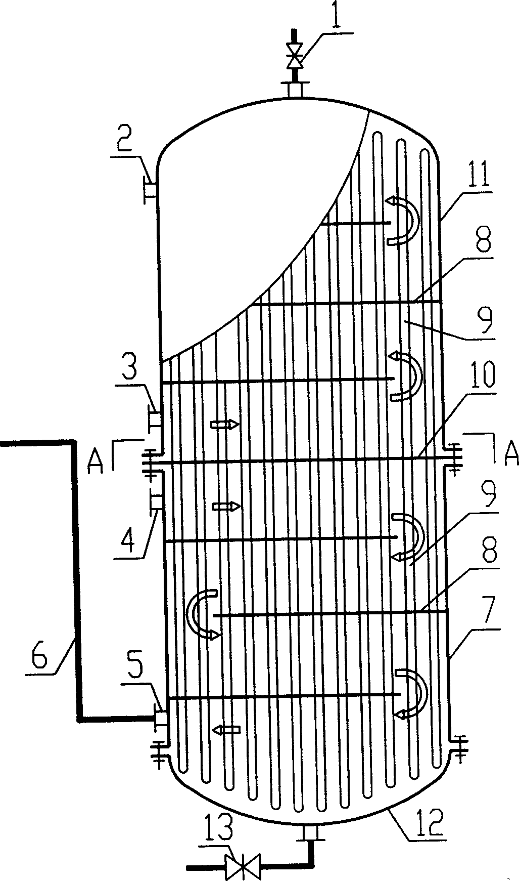 Device for recovering waste water and waste heat