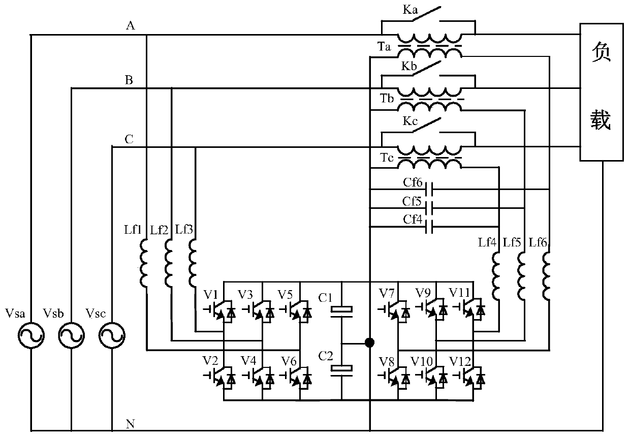 Three-phase four-wire system general power quality controller and control method thereof