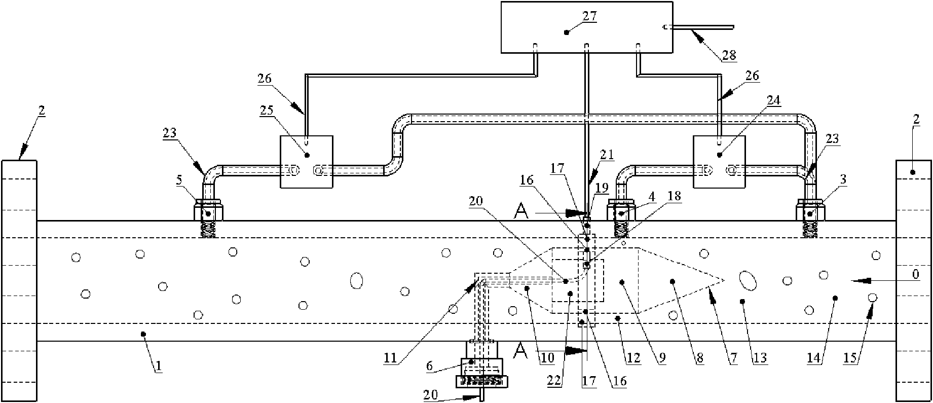 Multi-phase flow measuring methods based on single-section impedance long-waist internal cone sensor