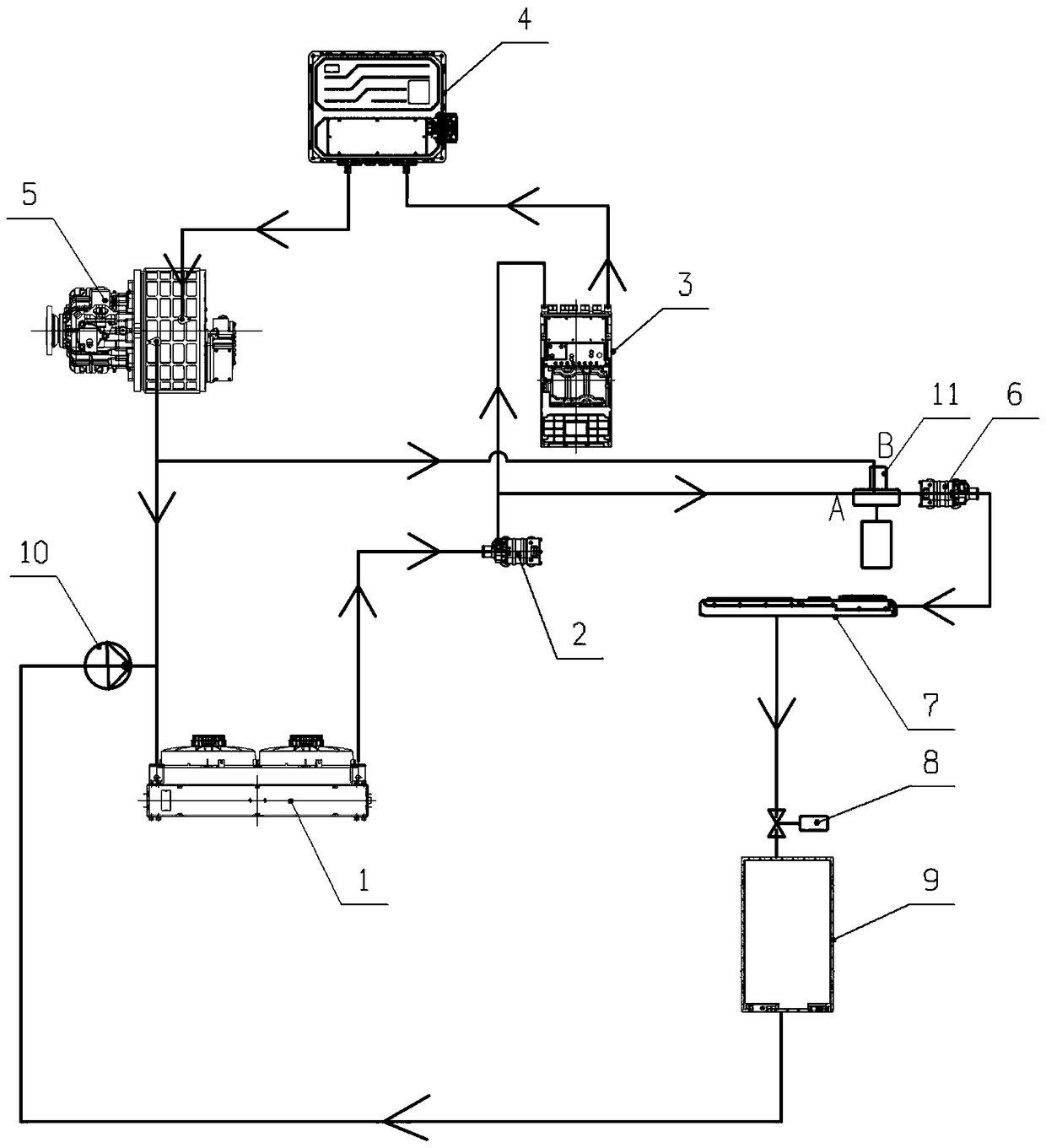 Active vehicle thermal management system for new energy vehicle