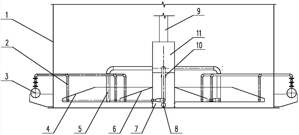 Water distribution system of IC (internal circulation) anaerobic reactor