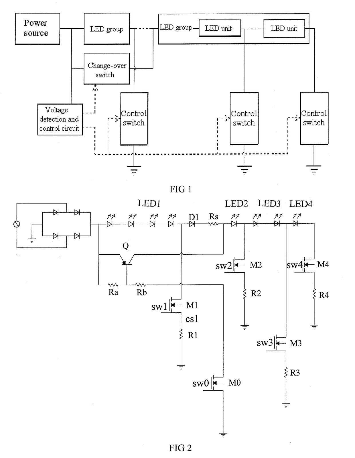 A full voltage segmented linear constant-current LED drive circuit in auto switchover mode