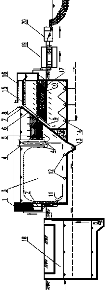 Sewage biochemical treatment integrated device and system and process method