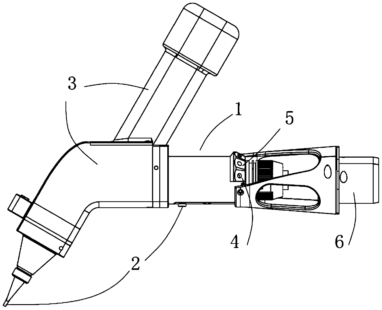 Light handheld laser swinging welding head