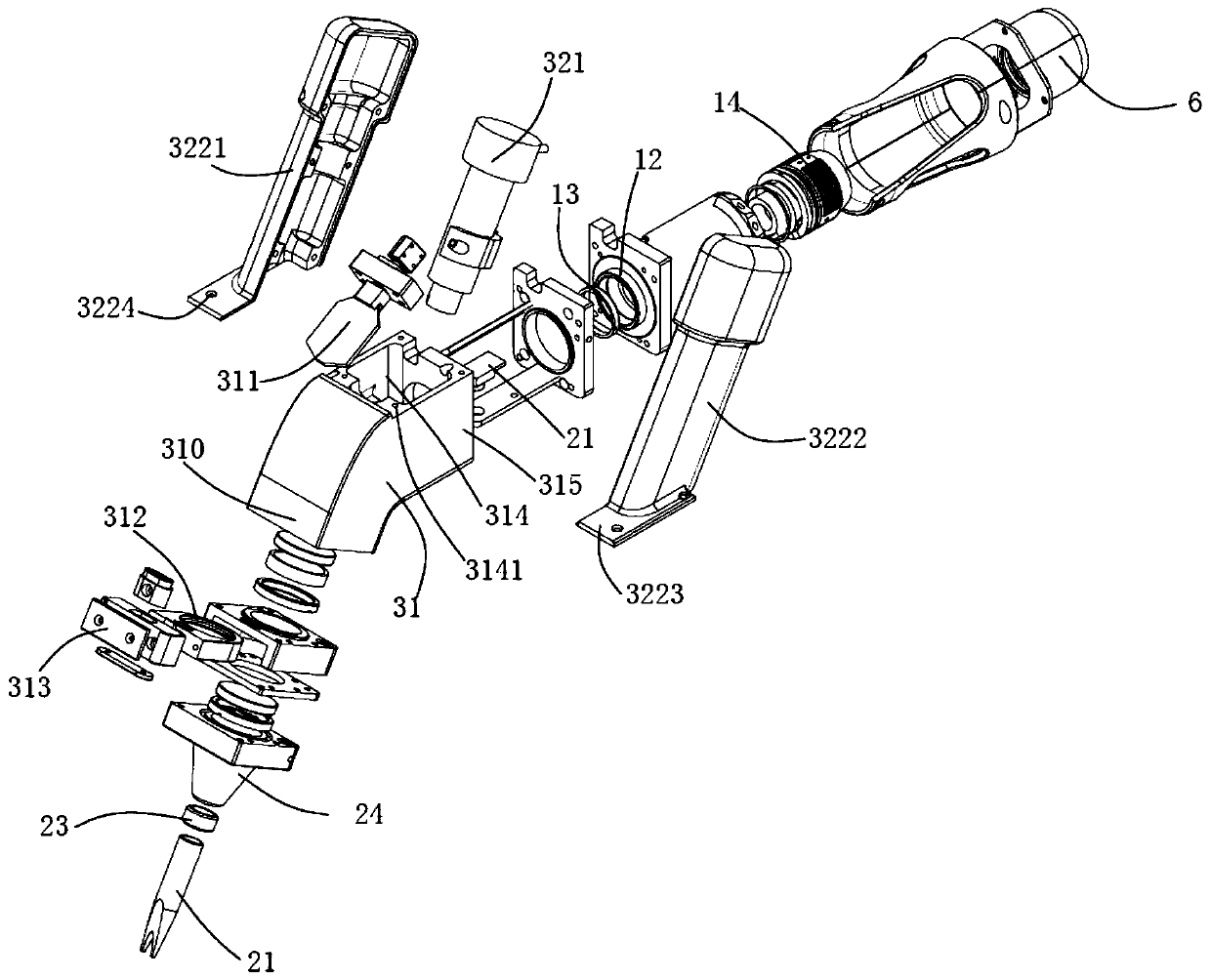 Light handheld laser swinging welding head