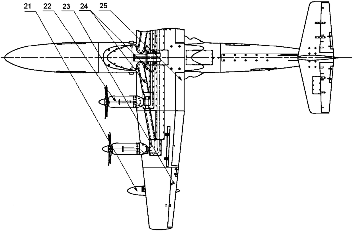 Four-engine propeller aircraft wind tunnel test model based on air motors