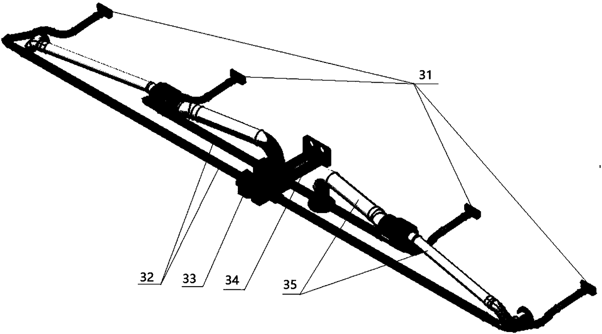 Four-engine propeller aircraft wind tunnel test model based on air motors