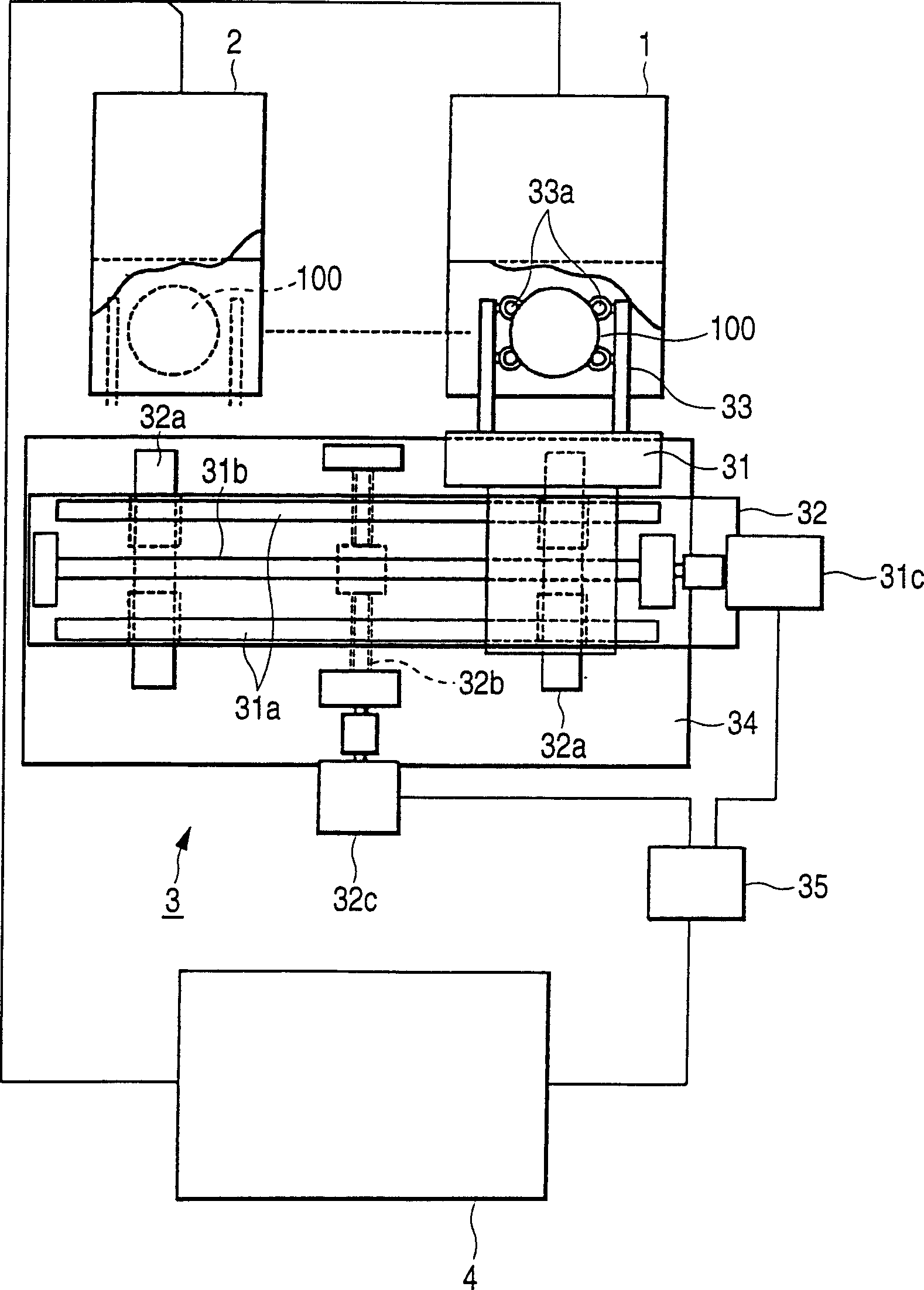 Rack for mounting lens for obtaining spectacle optical center, and method and apparatus for producing lens