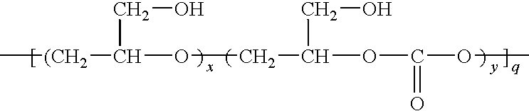 Glycerol polycarbonate, organic compositions containing same and method for obtaining said compositions