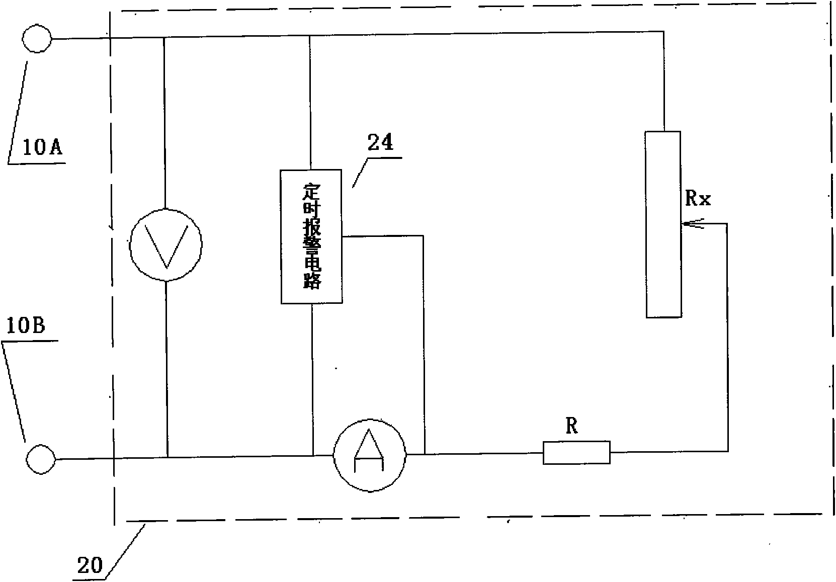 Adjustable storage battery testing instrument