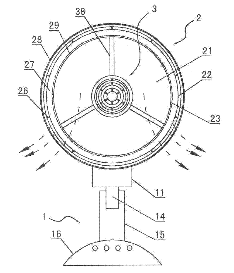 Bladeless fan with double air nozzles