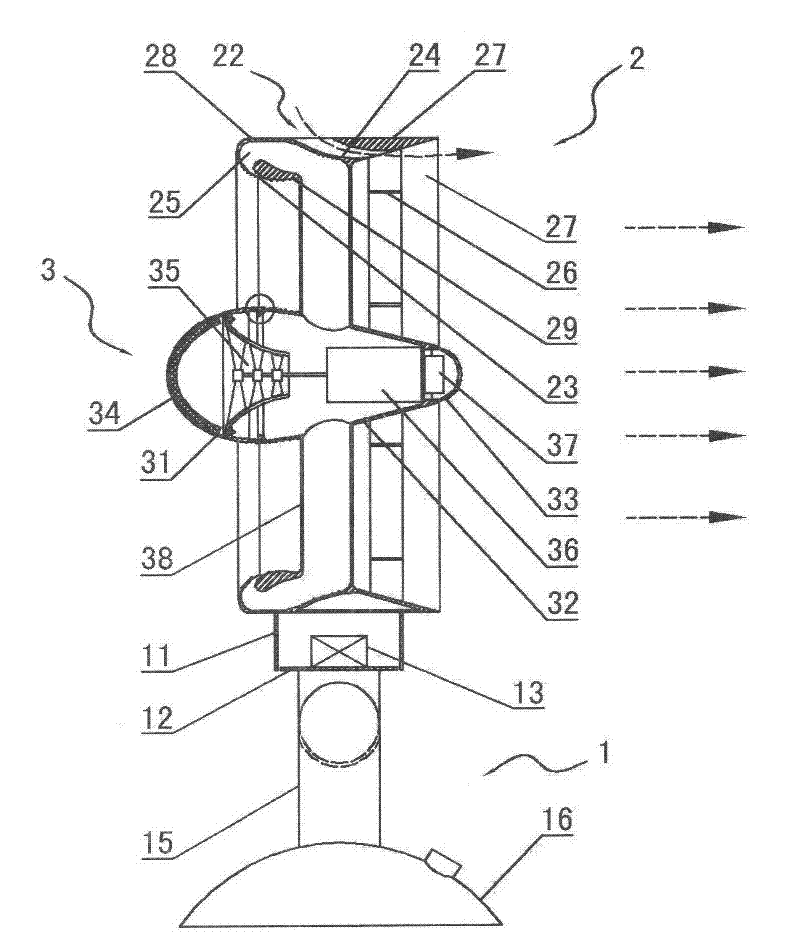 Bladeless fan with double air nozzles