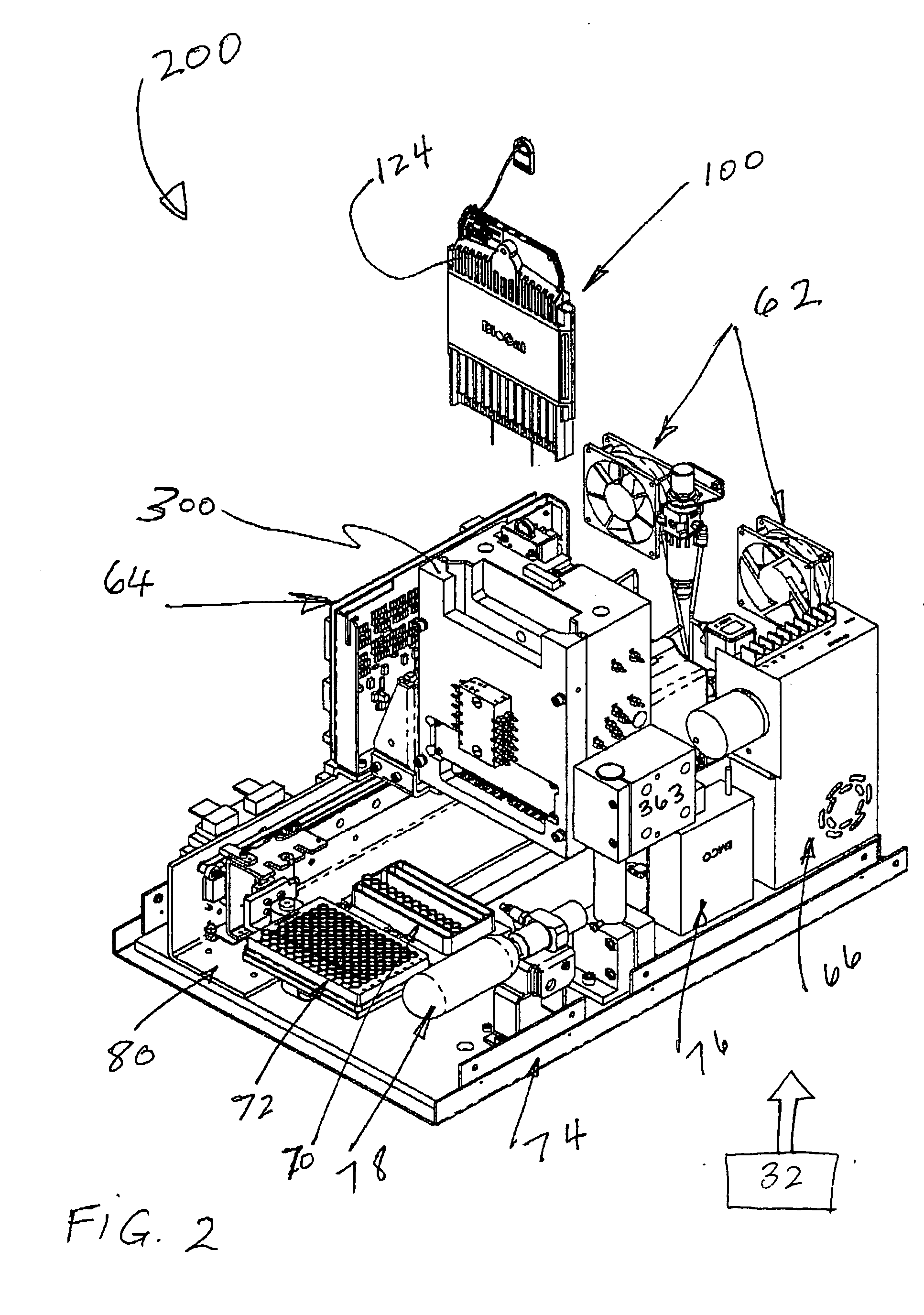 Multi-capillary electrophoresis cartridge interface mechanism