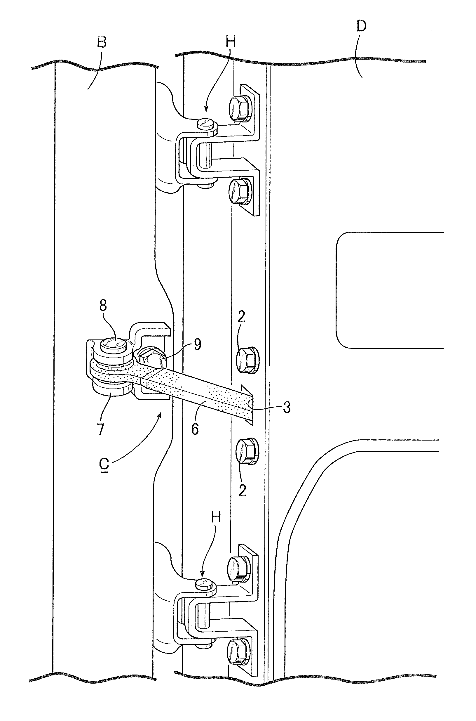 Door checker for automobile