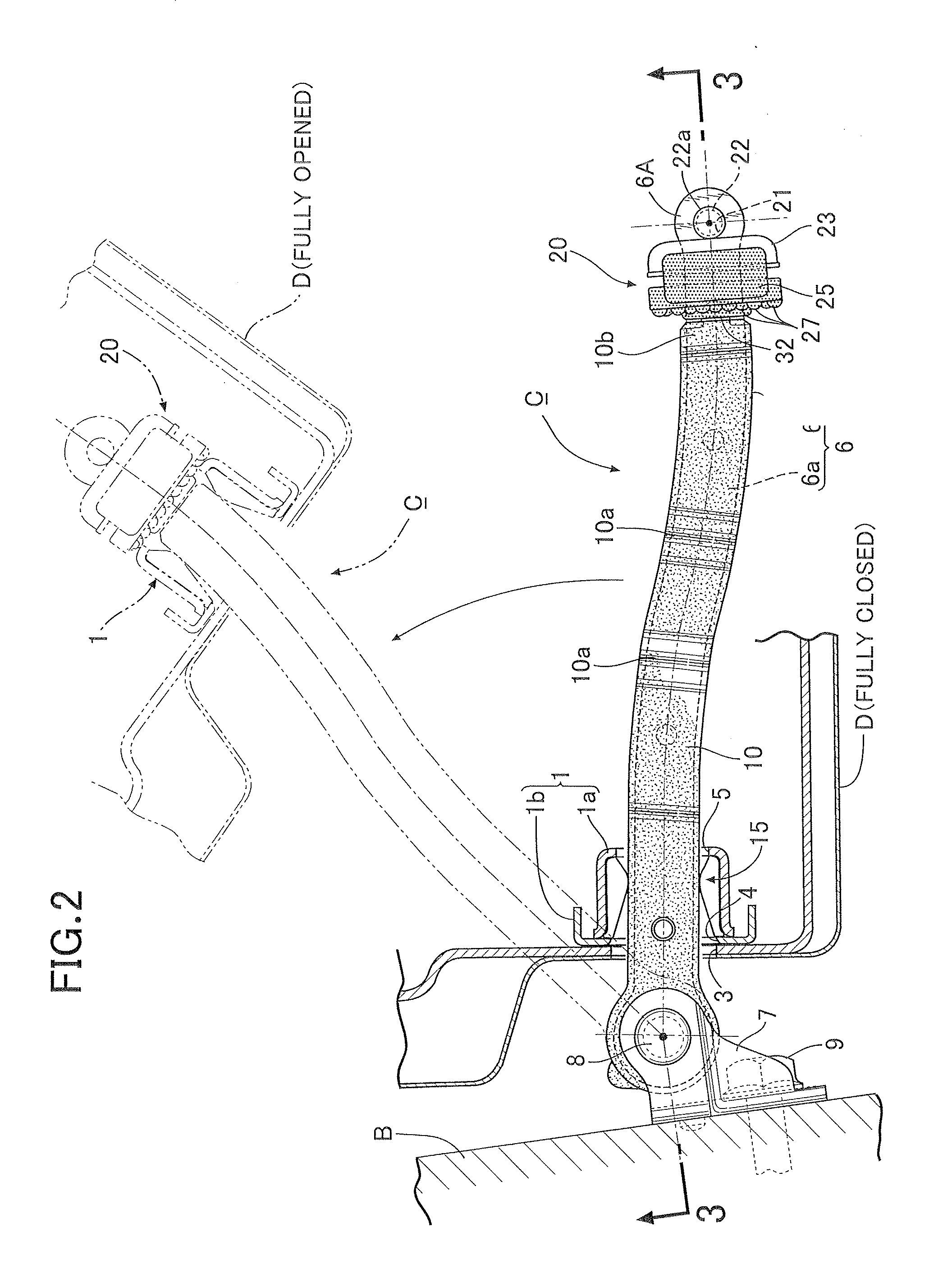 Door checker for automobile