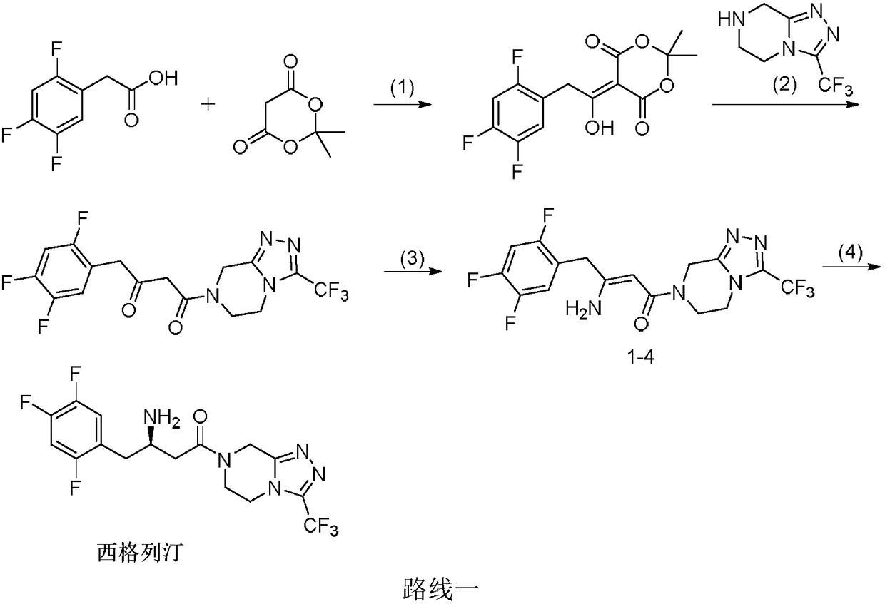 Sitagliptin synthesis method