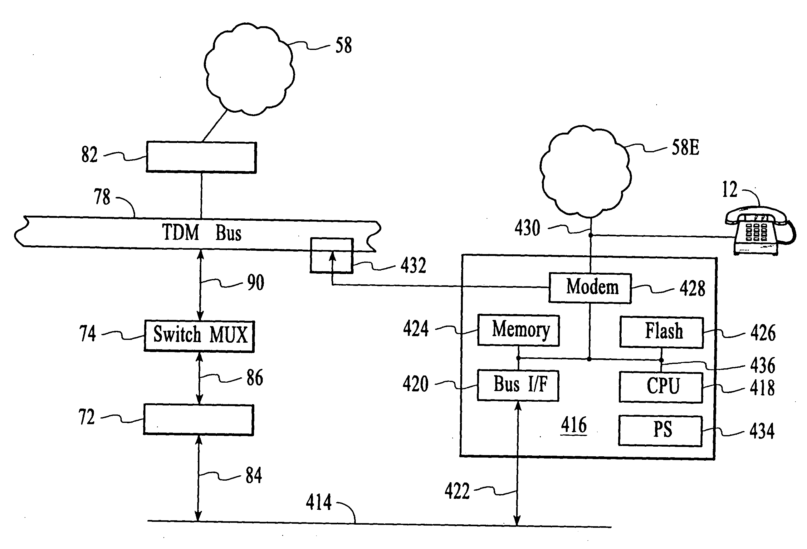 Systems and methods for multiple mode voice and data communications using intelligenty bridged TDM and packet buses and methods for performing telephony and data functions using the same