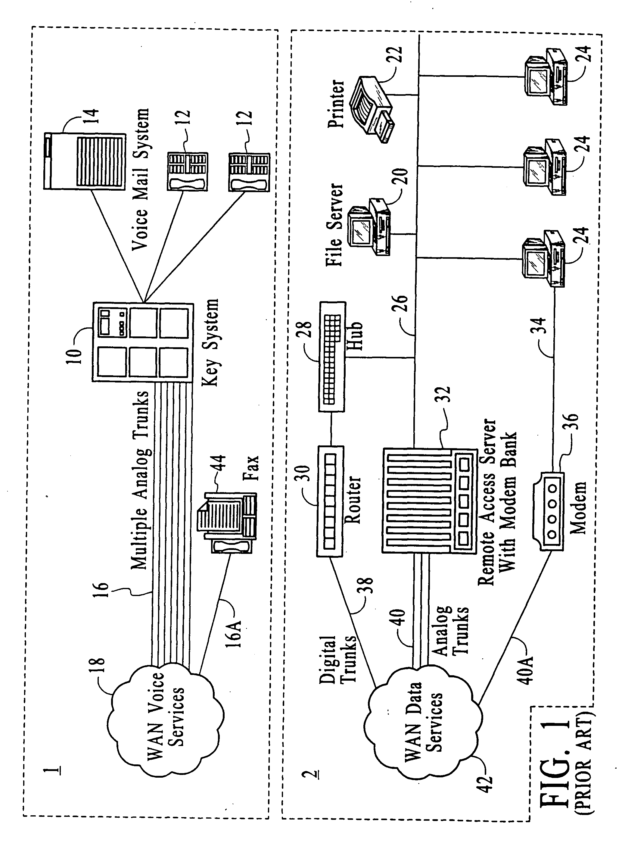 Systems and methods for multiple mode voice and data communications using intelligenty bridged TDM and packet buses and methods for performing telephony and data functions using the same