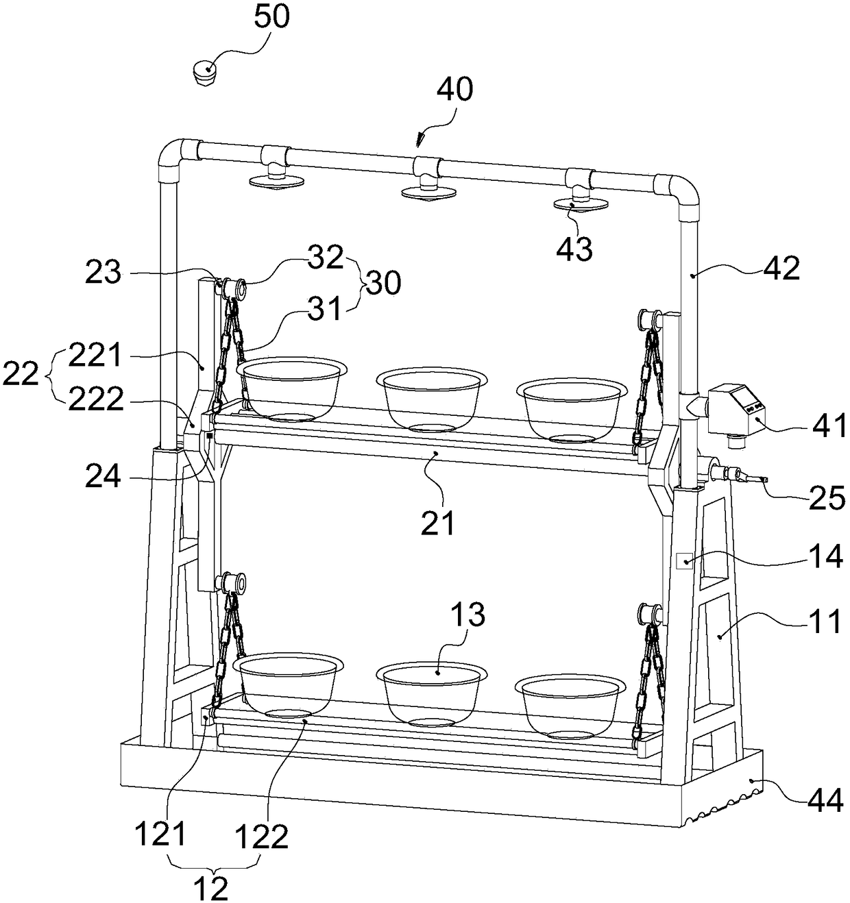 A balcony planting system