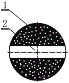 Spherical silica-gel light through-hole ceramsite with air purification function