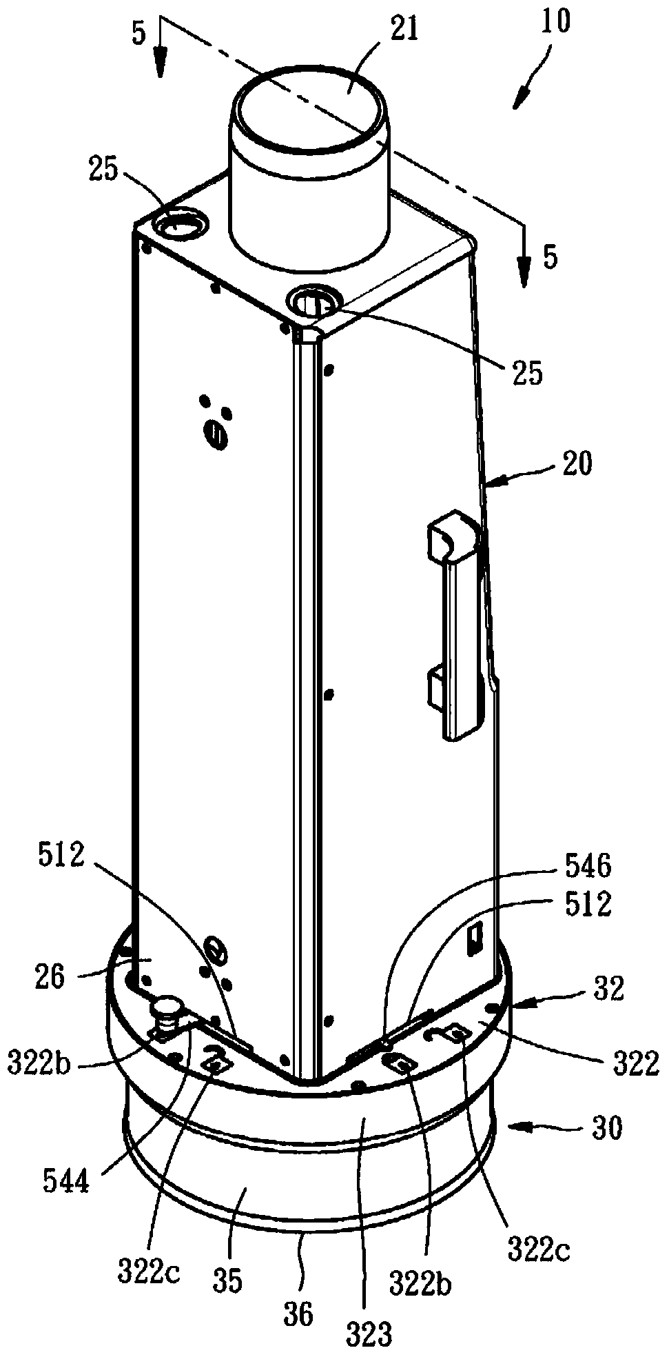 Working fluid output device for temperature control system