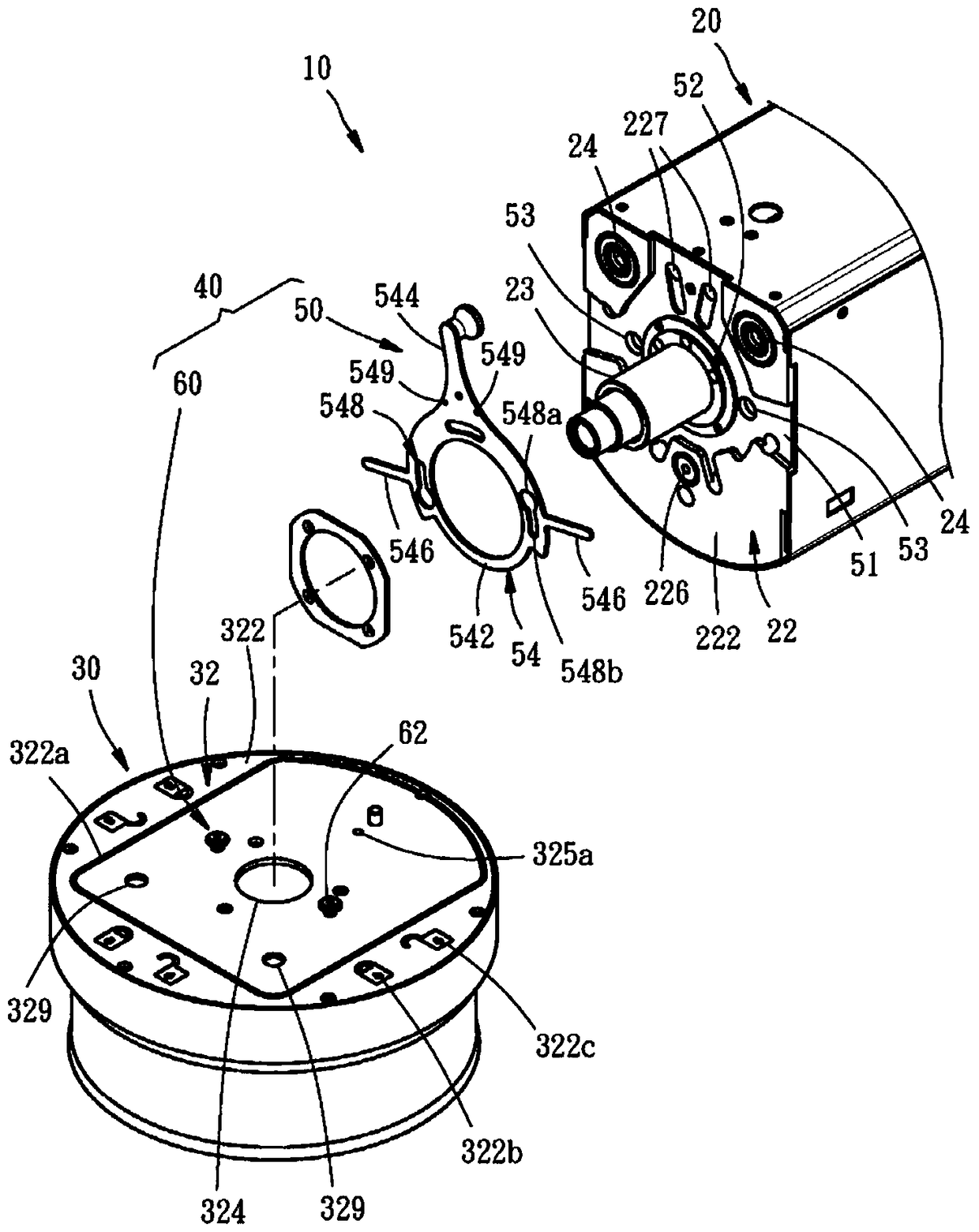 Working fluid output device for temperature control system