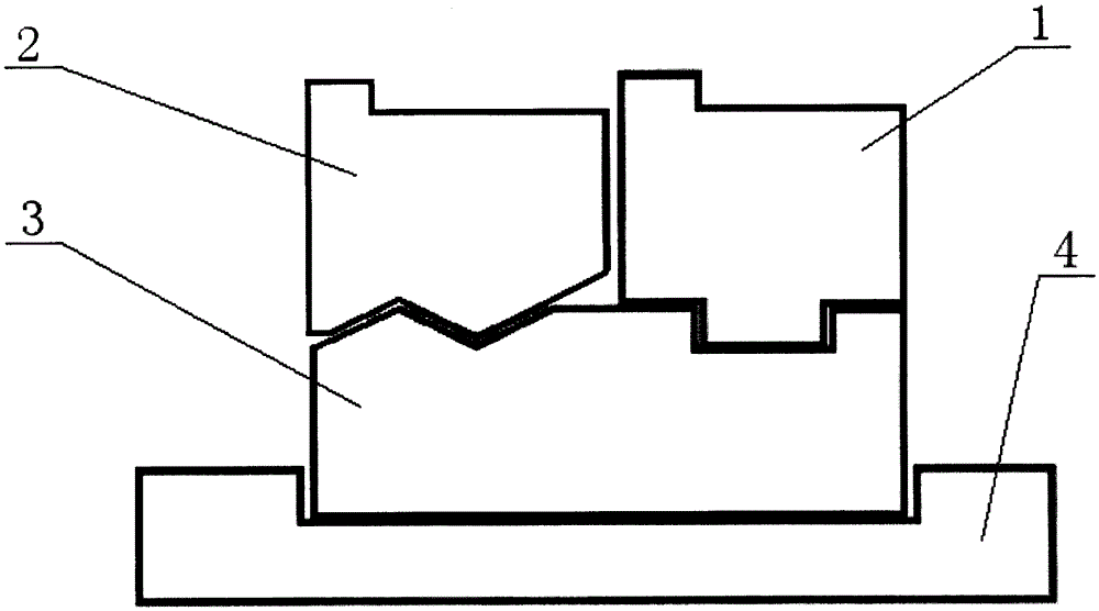 Line pressing and groove pressing die of door sheet