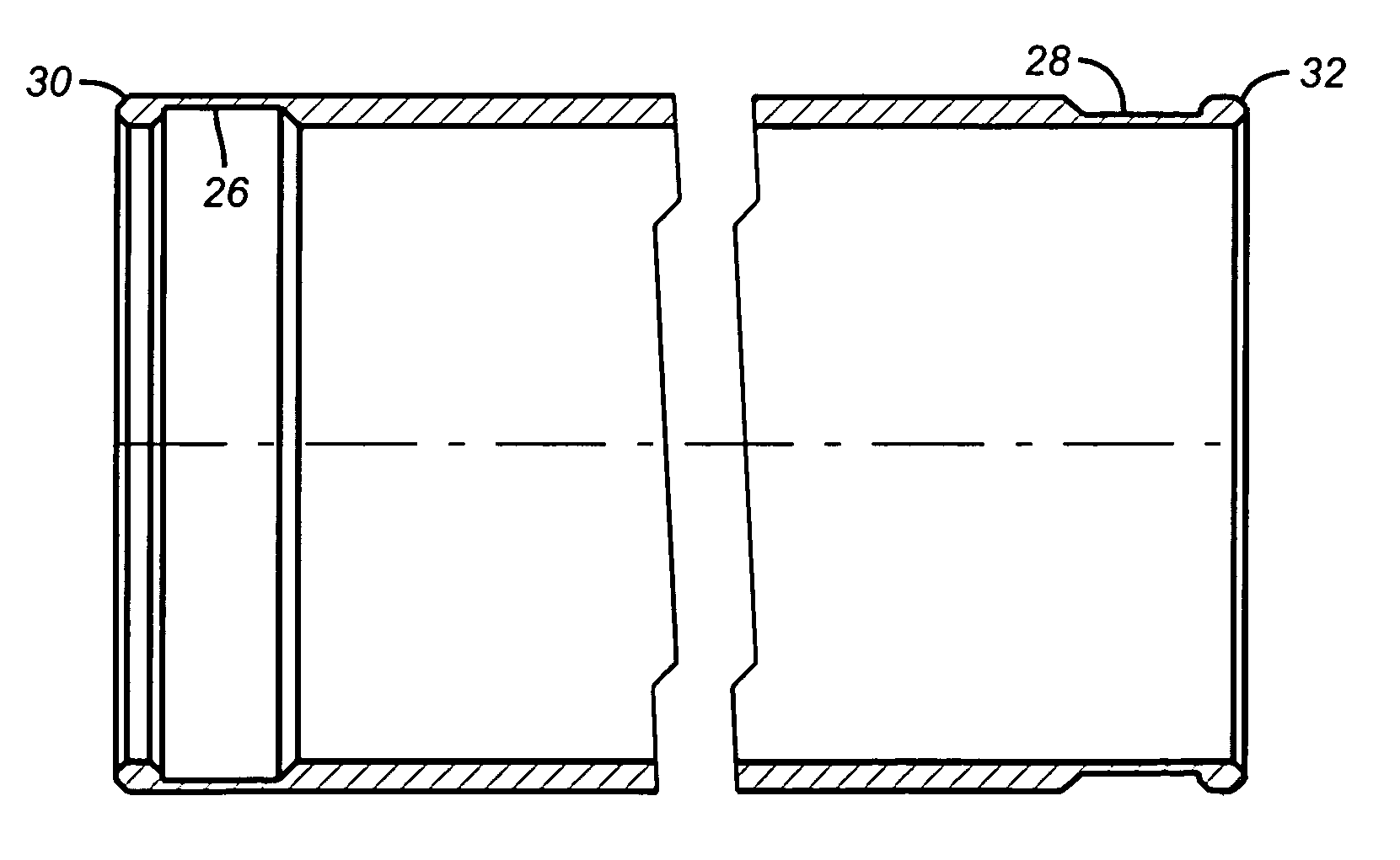 Method for reducing diameter reduction near ends of expanded tubulars