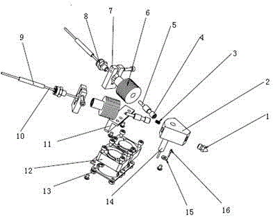 Double-color-mixed printing head of FDM-based 3D printer