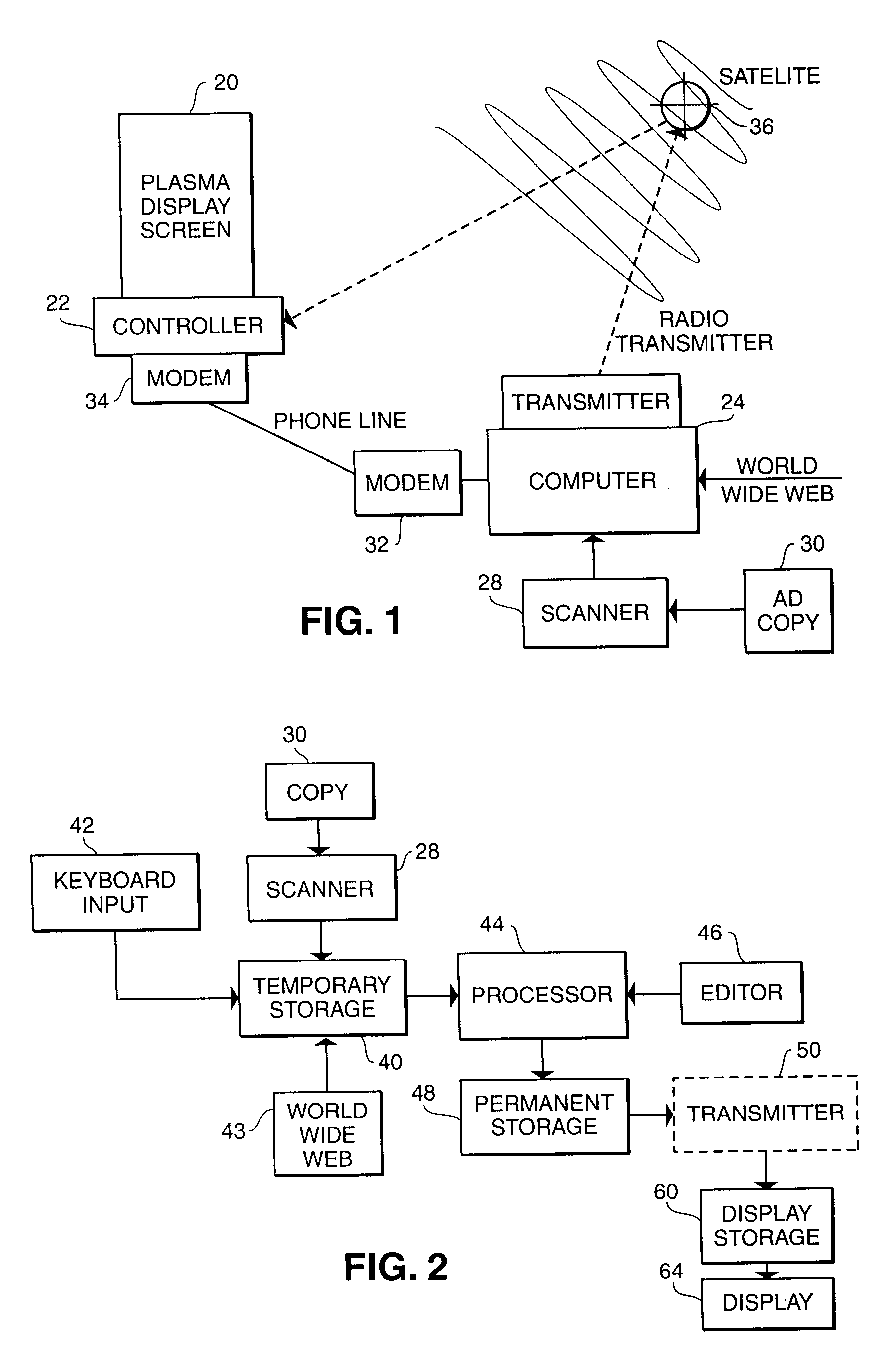 Remote control electronic display system