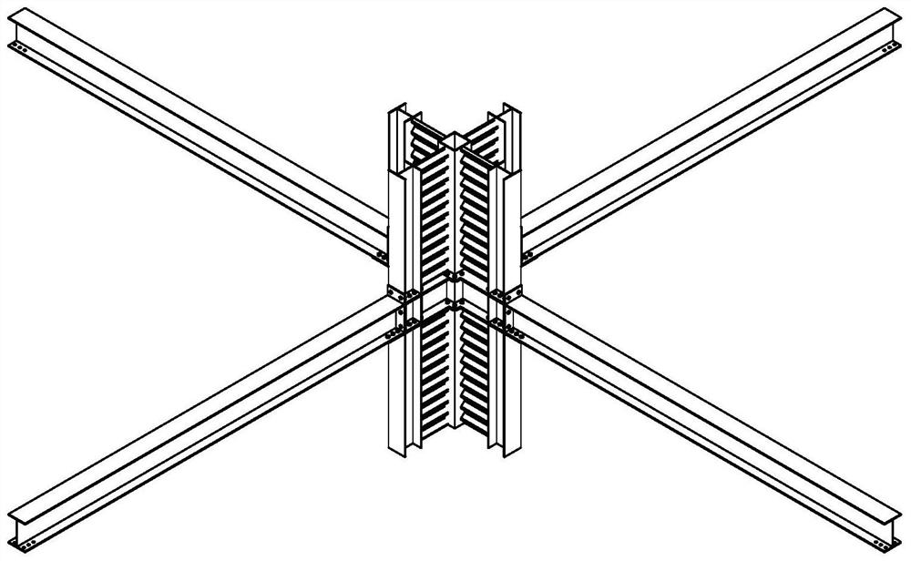 Assembly type steel structure special-shaped column frame structure system