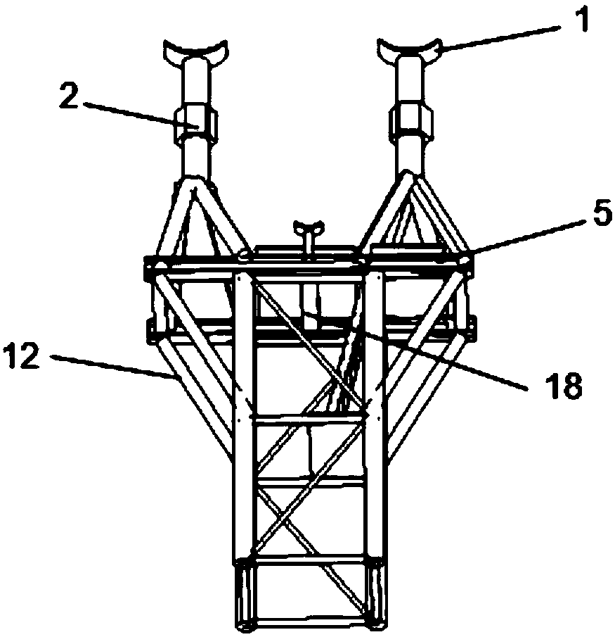 Novel precisely adjustable large-span steel pipe truss unloading bracket and using method thereof