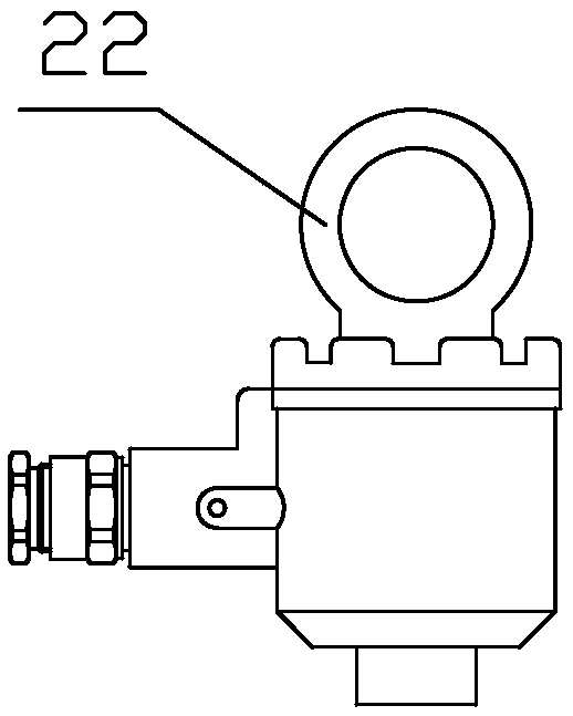 Thermocouple device for measuring tin bath temperature in float glass furnace