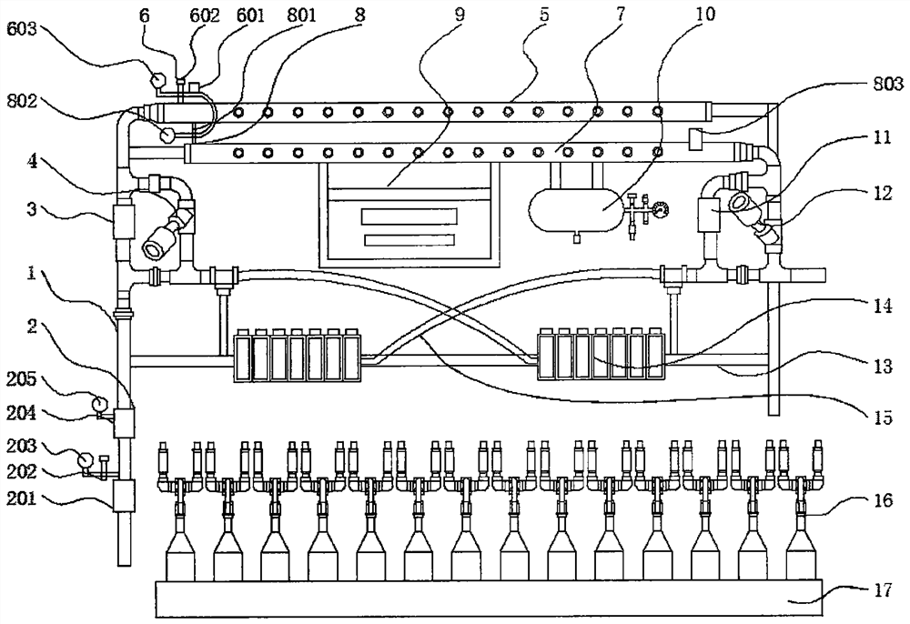 A kind of pneumatic shield gate gas path switching device