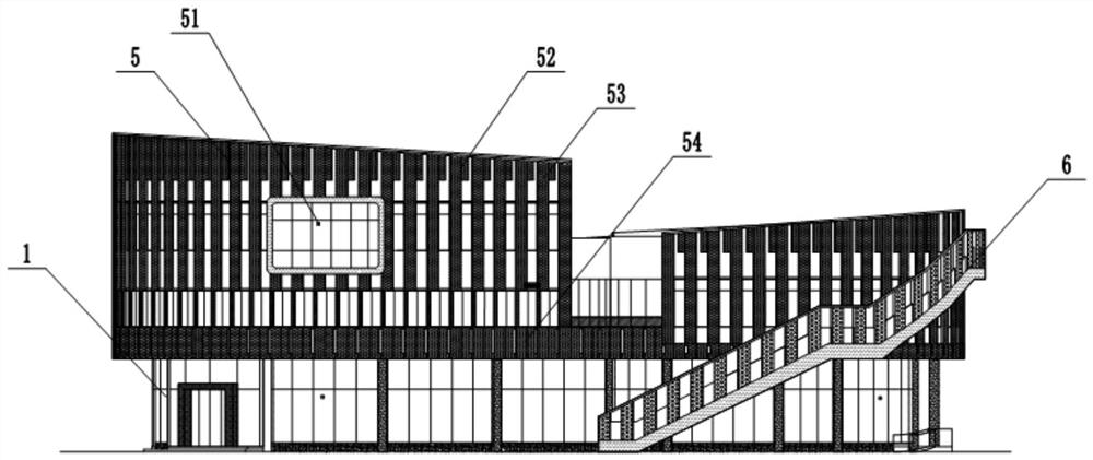 Novel exhibition hall building construction structure