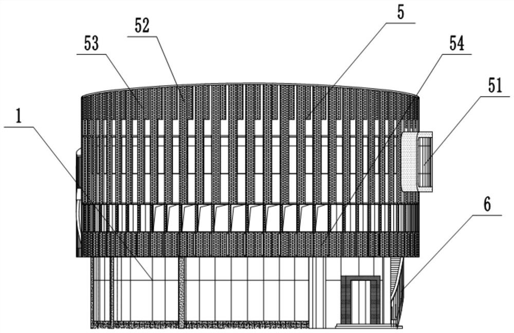 Novel exhibition hall building construction structure