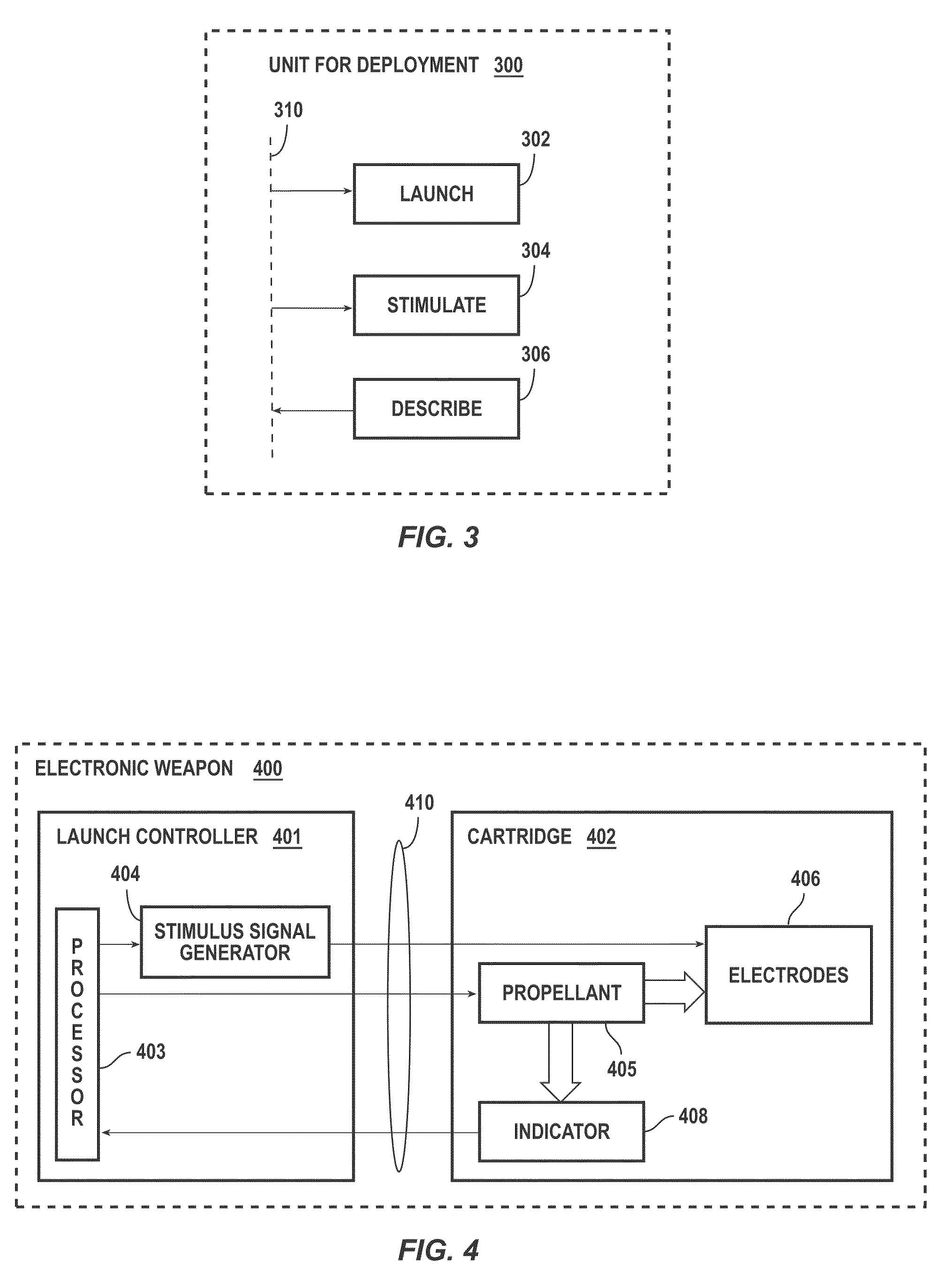 Systems and methods for electronic weaponry that detects properties of a unit for deployment