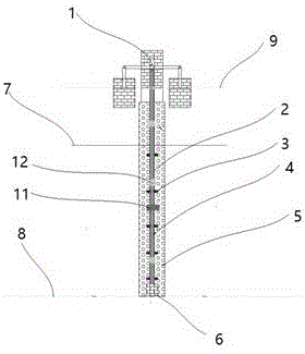 Support rod type purse seine aquaculture engineering shore connecting technique