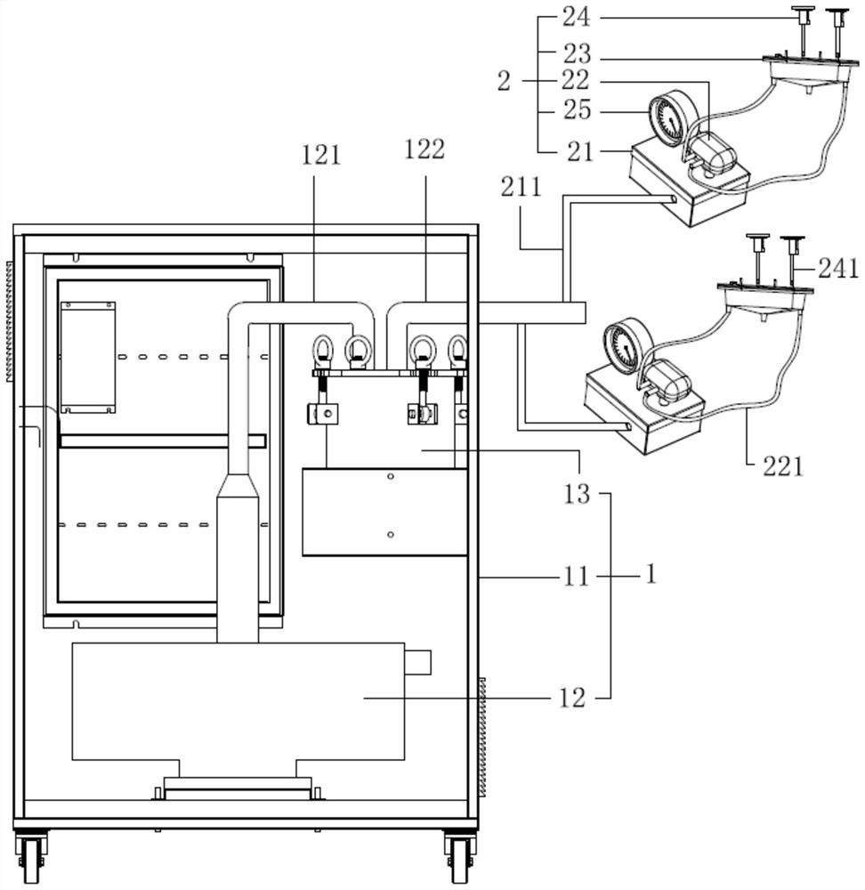 Double-station vacuum milking device for rabbits